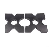 Hydraulic Press Platen Pair, Plum Blossom Steel Pad with Round Holes for Workshop Stability, Metal Base Support Mats 7.08x7.08in or 5x5in, Black Anti-Slip(180mm)