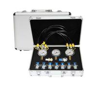 Hydraulic Pressure Test Kit with 3 Gauges 25/40/60MPa, 8 Test Couplings, Quick Connector 3 Test Hoses, Hydraulic Gauge Kit with Carrying Case for Excavator Loaders Construction Machinery