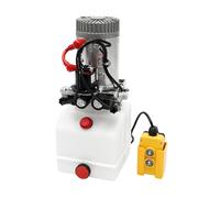 Hydraulic Pump for Dump Trailer, Hydraulic Power Unit, 12V Double Acting Pump for Dump Trailer Lift Truck Tipper Flatbed Lorry White Remote Control Fixed Lifting Platform, Sanitation Truck