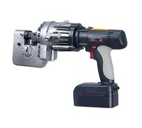 Hydraulic Punch 5-in-1, 18V 200W Cordless Tool, Includes 5 Dies & 2x4000mAh Batteries for Punching Holes in Steel, Iron, and Aluminum