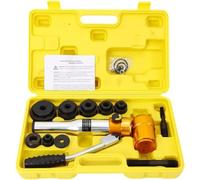 Hydraulic Punch Driver Kit Manual Hole Knockout Puncher Tool Set Pipe Crimping Plate Punching Copper Fittings Hydraulische Blechlocher Lochstanze Stanzlocher Blechstanze Lochschneider 0.9-2.4Inch