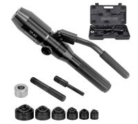 Hydraulic Punch Driver Kit with 6 Dies for Sheet Metal and Hole Punching in Various Materials - Durable and Efficient Tool for Crafts, DIY Projects, and Metalworking