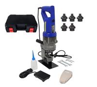 Hydraulic Puncher 1400W Metal Hole Punch Tool with 40mm Deep Throat Alignment, Heavy Duty Electric Punching Machine for Steel Construction Processing