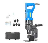 Hydraulic Punching Machine - Electric Hole Puncher with Dies and Gloves for Metal, Steel, Iron, Aluminum, Copper - Fast and Efficient Handheld Tool