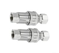 Hydraulic Quick Connect Coupler Set 2 pcs M14x1.5mm Female Thread Fitting for Consistent Performance in Heavy Machinery Applications