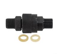 Hydraulic Quick Connect Coupler Set M16x1.5mm Male Pipe Fitting Carbon Steel for Construction and Industrial Equipment Black