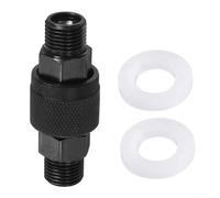 Hydraulic Quick Connect Coupler Set, M16x1.5mm Male Thread, Carbon Steel, Black, for Construction & Forestry Equipment, -20°C to 120°C Opera