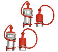 Hydraulic Quick Connect Couplers, 2 Sets, ISO 5675 Standard, NPT 1/4"/3/8"/1/2", Popet Valve Auto-Open, 4000 PSI Working Pressure, for Tractors and Agricultural Hydraulic Systems(NPT1/4)