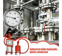 Hydraulic Quick Connect Fittings,Hydraulic Quick Connect Couplings with Dust Cover | Carbon Steel Accessories High-Strength | for High-Pressure Industry Agricultural Equipment