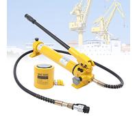 Hydraulic Ram Jack with Hand Pump, Portable Industrial Solid for Heavy Duty Work Suitable for Shipyards Bridges Large Machines