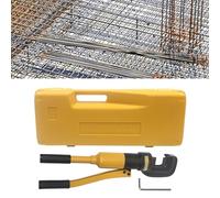Hydraulic Rebar Cutter Steel Bolt Chain Cutting Tools Manual Handheld Heavy Duty Cropper Toolbox for Roll Cages, Frames, Carbon Steel-Yellow (4-16mm/8 Ton)