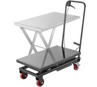 Hydraulic Scissor Lift Table 500lbs - Adjustable Manual Heavy-Duty Car Lift for Factories, Warehouses, Delivery - Versatile Hydraulic Elevating Table