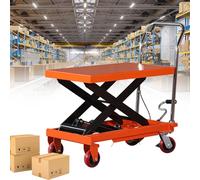 Hydraulic Scissor Lift Table Cart - 330lbs Capaci, 50"/43.3" Lifting Height for Efficient Material Handling & Transportat - Manual/Electric