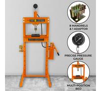 T-Mech Hydraulic Shop Press 20 Ton Floor Mount with Pressure Gauge - Workshop Garage
