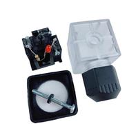 Hydraulic Solenoid Pulse Valve Coil Junction Box Plug Waterproof 3-core 4-core LED with Light DC AC DIN43650A(3-core with Light AC)