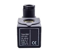 Hydraulic Solenoid Valve Coil HM2 DC12V Inner Diameter 11mm Height 35mm for Use in Hydraulic, Pneumatic, Industrial and Other Fields