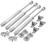 Hydraulic Support, 4X Cabinet Door Hinges Lift Up Spring Flap Gas Strut Support Stay Bar Kitchen Cupboard Wardrobe Toy Box Soft Close 20N-150N Pressure(150N)