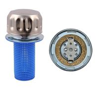 Hydraulic Tank Breather Cap for Oil & Fuel Reservoir - Metal Filler Vent Cap (with Strainer, Bayonet Lock, 304 (18/10) Grade Stainless Steel, Cork Gasket)