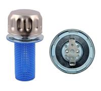 Hydraulic Tank Breather Cap for Oil & Fuel Reservoir - Metal Filler Vent Cap (with Strainer, Bayonet Lock, Chrome Plated, Tearproof Gasket)