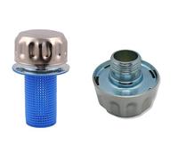 Hydraulic Tank Breather Cap for Oil & Fuel Reservoir - Metal Filler Vent Cap (with Strainer, BSP 1 in Threaded, Chrome Plated)