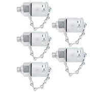 Hydraulic Testing Adapter PTPPT/, 5Pcs Thread Test Coupling Connectors, Pressure Measuring Kit with Carbon Steel Galvanized Material, for Hydraulic and Pressure Detection (M8*1)