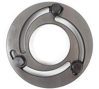 Hydraulic Three Jaw Chuck, 4-15 Inch Steel Soft Top Jaw Boring Ring Adjustable for CNC Lathe Chuck Bore Repair Claw Device Silver, 15in