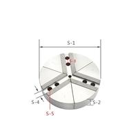 Hydraulic Three-jaw Hydraulic Fan-Shaped Chuck Soft jaw Chuck Three Grip Hollow Three-Claw Hydraulic Chuck(8 inch)