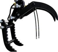 Hydraulic Thumb Clip for Mini Diggers, Includes 2 Hoses and Screws, 90mm Connection Span, Enhance Excavation Efficiency