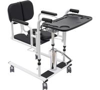 Hydraulic Transfer Chair with Removable Toilet Seat for Shower and Bathroom Use, Self-Propelled Design Supports 150 kg