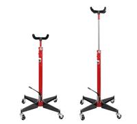 Hydraulic Transmission Jack 500 kg, 113-186 cm Adjustable Height, Car Gearbox Workshop Telescopic Lift for Automotive Maintenance