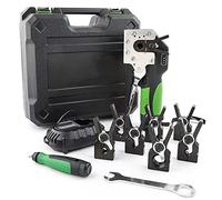 Hydraulic Tube Expander, Electric Flaring Tool Kit, Cordless Pipe Tool with 45° Eccentric Flare, Metric and Inch 2-in-1 for Soft Copper, Aluminum, Brass Pipes