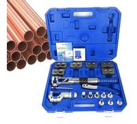 Hydraulic Tube Expander Kit - Includes Tube Cutter and Deburring Tool, 10 Expander Heads for Flaring 5-22mm Copper and Aluminum Pipe