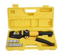 Hydraulic Wire Cable Lug Terminal Crimper 8 Ton Crimping Tool 16 Dies 4-70mm² Portable Hydraulic Crimper for Electricians