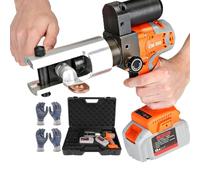 Hydraulic Wire Crimping Tool, 16-300mm², Rechargeable Handheld 18V Battery Powered, Professional Hydraulic Cable Crimping Pliers with 2 Batteries, One-Touch Start