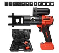 Hydraulic Wire Crimping Tool with 12 Dies and Carrying Case for Copper Cable Connections