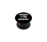 Hydraulics Make Me Happy Funny Garbage Truck Driver PopSockets Adhesive PopGrip