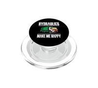 Hydraulics Make Me Happy Funny Garbage Truck Driver PopSockets PopGrip for MagSafe