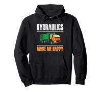 Hydraulics Make Me Happy Funny Garbage Truck Driver Pullover Hoodie