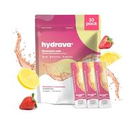 Hydrava Electrolyte Sachets | 30 Pack | Sugar Free Electrolytes with Sodium, Magnesium, Vitamin C & More | Rehydration Powder with All Natural Flavours and Zero Sugar | Strawberry Lemonade