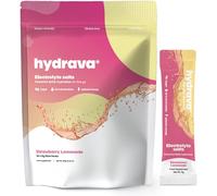 Hydrava Electrolytes | Electrolyte Hydration Sachets with Sodium, Magnesium, Vitamin C, & More | Zero Sugar, Advanced Electrolyte Powder for Daily Use | Strawberry Lemonade | 30 Sticks