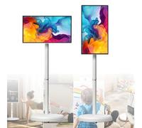 Hydravex 21.5 inch FHD Smart Portable TV with Android 14, Movable Touchscreen Full Swivel Rotation Monitor, with Remote Control, Built-in 6000mAh White-6+128G