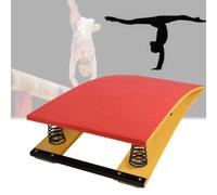 Hydravex 4 Springs Gymnastics Springboard for Kids, Vaulting Training Spring Boards Gymnastics, Portable Curved Spring Board Gymnastics Vault for Outdoor Training Exercise Red-50X80CM