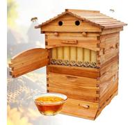 Hydravex Self-Flowing Beehive Starter Kit, Automatic 7 Wooden Bee Hives Boxes with Observation Window & Honey Spout, Complete Bee Keeping Starter Kit for Beginners, Hobbyists, Backyard Beekeeping