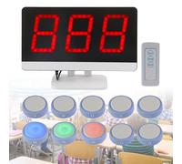 Hydravex Wireless Quiz Answer Game Buzzer System, 328ft, Game Answer Buzzer for Game Show, Family Game Nights, Learning Resources for Classroom, School 10Buttons