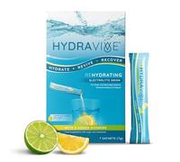 Hydravive® Rehydration Electrolytes Powder - 7 Pk Lemon/Lime - High Strength Vitamin C & 8 B Vitamins: B1, B3, B5, B12 Supplement Sachet Drink - Effervescent Electrolyte Hydration Tablets Alternative