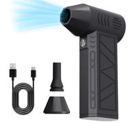 Hydrayne Air Blaster 2.0 - Hydraynex Portable Turbo Handheld Fan, 130000rpm Super Power Cordless Air Duster,3-Gear Adjustable Mini Air Blower with LED Light,Rechargeable High-Speed Duster for Car,Home