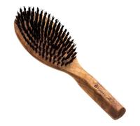 Hydrea London Luxe Olive Wood Hair Brush With Boar Bristles For Smooth Shine In Natural Natural