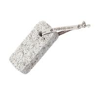 Hydrea London Shaped Flat Pumice Stone with Rope - Natural Foot Exfoliator for Removing Hard Skin & Calluses - Ergonomic Design for Smooth, Soft Feet