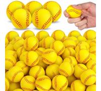 HyDren 200 Pack Softball Stress Balls Bulk Softball Birthday Party Favors Goodie Bag Stuffers Foam Sports Balls for School Carnival Sport Party (4cm)