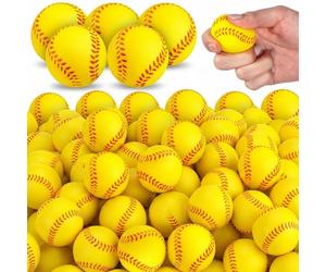 HyDren 200 Pack Softball Stress Balls Bulk Softball Birthday Party Favors Goodie Bag Stuffers Foam Sports Balls for School Carnival Sport Party (4cm)